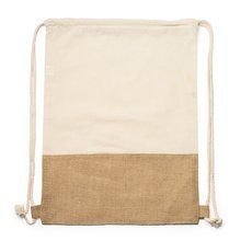 Mochila cuerdas de algodón y yute Crudo