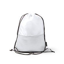 Mochila de cuerdas con bolsillo acolchado Blanco