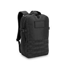 Mochila estilo militar en poliéster reciclado Negro