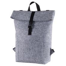 Mochila de fieltro RPET y cierre de clic Gris