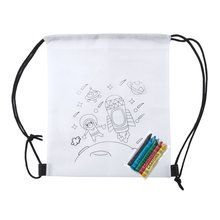 Mochila infantil con dibujo para colorear Blanco Talla Única Infantil