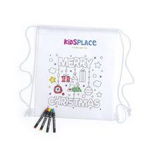 Mochila infantil non-woven para colorear con motivos navideños Cdec