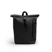Mochila de poliéster apertura extensible Negro