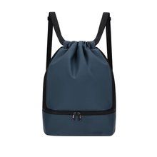 Mochila PU cierre cordón y bolsillo para zapatos Mar