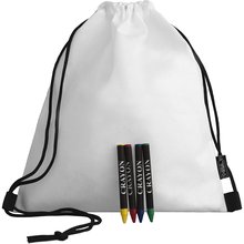 Mochila de RPET con set de pinturas Blanco