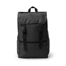 Mochila RPET con solapa ajustable Negro