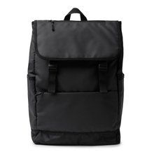 Mochila con solapa de PU Leather Negro