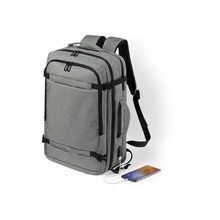 Mochila USB 17'' Portadocumentos con Seguridad Gri