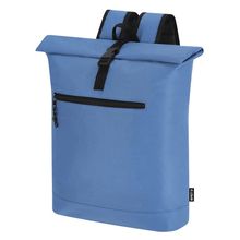 Mochila de poliéster RPET rolltop Azul