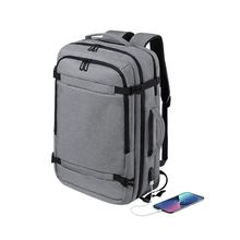 Mochila USB 17'' Portadocumentos con Seguridad Gri