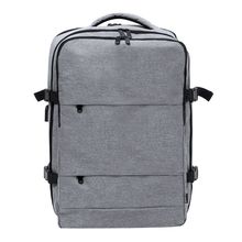 Mochila Mini Maleta USB 3 Compartimentos + Zapatos Gri