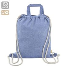 Mochila cuerdas y Bolsa 2 en 1 Algodón Az