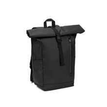 Mochila roll top resistente al agua Negro