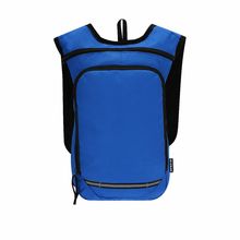 Mochila RPET con tiras reflectantes Azul