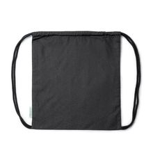 Mochila de algodón orgánico y cordones Negro