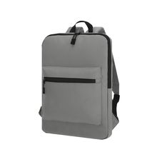 Mochila con bolsillo principal de cremallera Gri