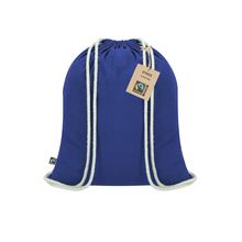 Mochila de cuerdas de algodón 140 g/m2 Azul