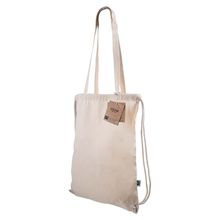 Mochila Cuerdas Algodón Fairtrade con Asas Etiqueta Pequeña