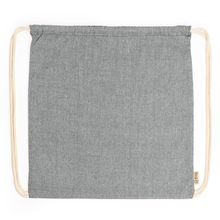 Mochila cuerdas de algodón reciclado 120 g/m² Negro