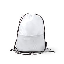Mochila de cuerdas con bolsillo acolchado Blanco