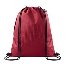 Mochila de cuerdas RPET 420D con bolsillo y carga 5 kg Burdeos
