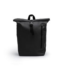 Mochila de poliéster apertura extensible Negro