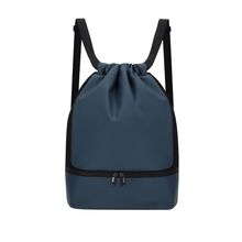 Mochila PU cierre cordón y bolsillo para zapatos Mar