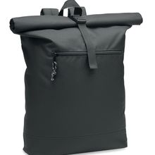 Mochila roll top RPET 600D Negro