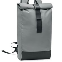 Mochila Rolltop Reflectante Plata Mate