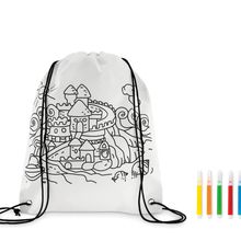 Mochila Saco para Colorear con Rotuladores Blanco