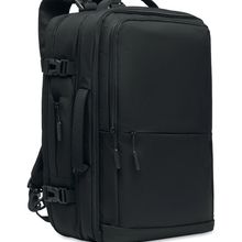 Mochila Travel 600D RPET Modular Negro