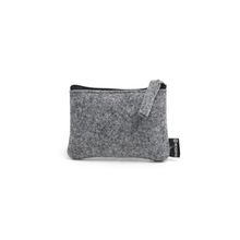 Monedero de fieltro reciclado Gris