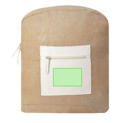 Mochila Bicolor de Yute | Bolsillo centrado | 90 x 70