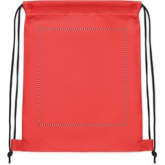 Mochila de cuerdas infantil RPET | Frontal | 180 x 200