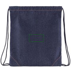 Mochila denim con cierre de cuerdas | Trasera | 100 x 50