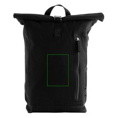 Mochila roll-top en canvas reciclado | Frontal | 100 x 150