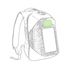 Mochila con cargador solar y salida USB para portátil 15 pulgadas y tablet  | En la zona superior | 110 x 60