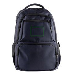 Mochila con compartimentos frontales y laterales | Frontal arriba | 100 x 70