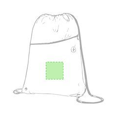Mochila cuerdas en poliéster con salida auriculares y bolsillo | Frente | 100 x 100