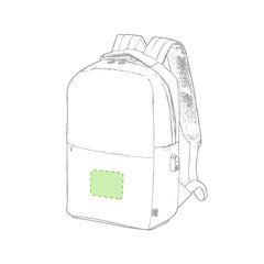 Mochila ecológica acolchada para portátil 15' y tablet | En el bolsillo centrado | 90 x 70