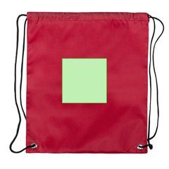 Mochila infantil de poliéster con cuerdas color negro  | Cara A | 100 x 100