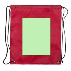 Mochila infantil de poliéster con cuerdas color negro  | Cara A | 150 x 200