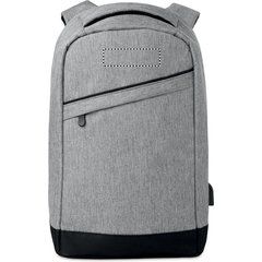 Mochila jaspeada antirrobo para portátil 13' con salida USB  | Frontal Superior | 100 x 30