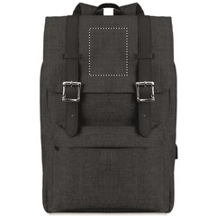 Mochila jaspeada de poliéster con cierre magnético | FRONT FLAP | 80 x 100