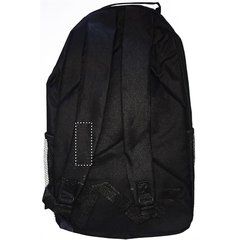 Mochila negra en poliéster con cuerda decorativa | Correa Superior Izquierda | 30 x 80
