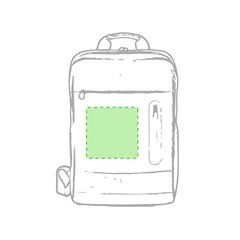 Mochila plana para portátil de 15' en poliéster | Zona inferior a la cremallera | 100 x 100
