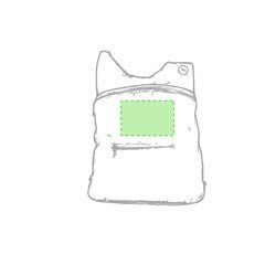 Mochila plegable de poliéster con bolsillo frontal y salida de auriculares | En el frontal de la mochila | 190 x 63