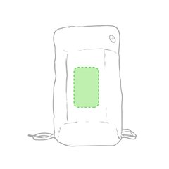 Mochila plegable en poliéster con cremallera y salida de auriculares | Centrado | 80 x 110