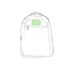 Mochila para portátil 15" en poliéster con compartimento interior | Encima de la cremallera | 100 x 30