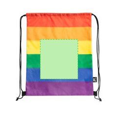 Mochila Rainbow de Cuerdas RPET | Centrado cara A | 190 x 200